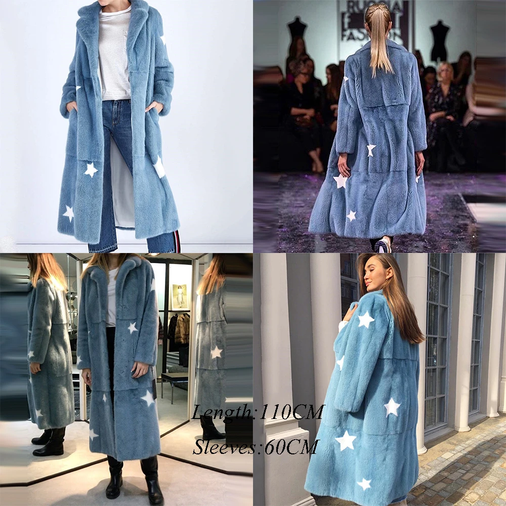 Star style 1 TOPFUR зимнее пальто женские Куртки из натуральной кожи женское пальто размера плюс из натурального меха норки куртка с воротником из натурального меха Верхняя одежда - Цвет: Star style 1