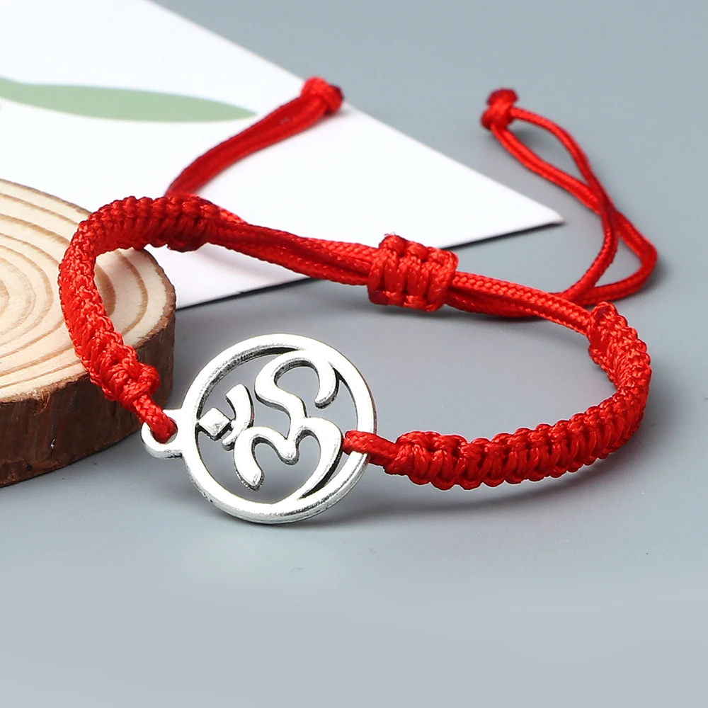 Charm OM Symbol Handmade Rope Bracelet For Women Men
