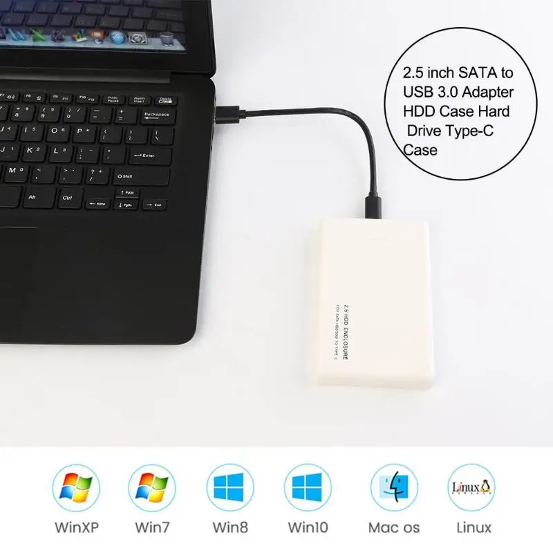 2,5 дюйма SATA для USB 3,0 адаптер HDD чехол SSD коробка USB3.0 sata внешний корпус жесткого диска коробка для type-C чехол