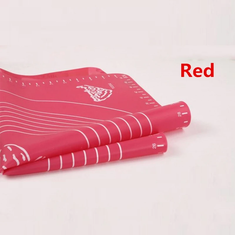 Household Large Kneading Mats Food Grade High Temperature Silicone Kneading Mat With Scale For Microwave Oven - Цвет: as the picture