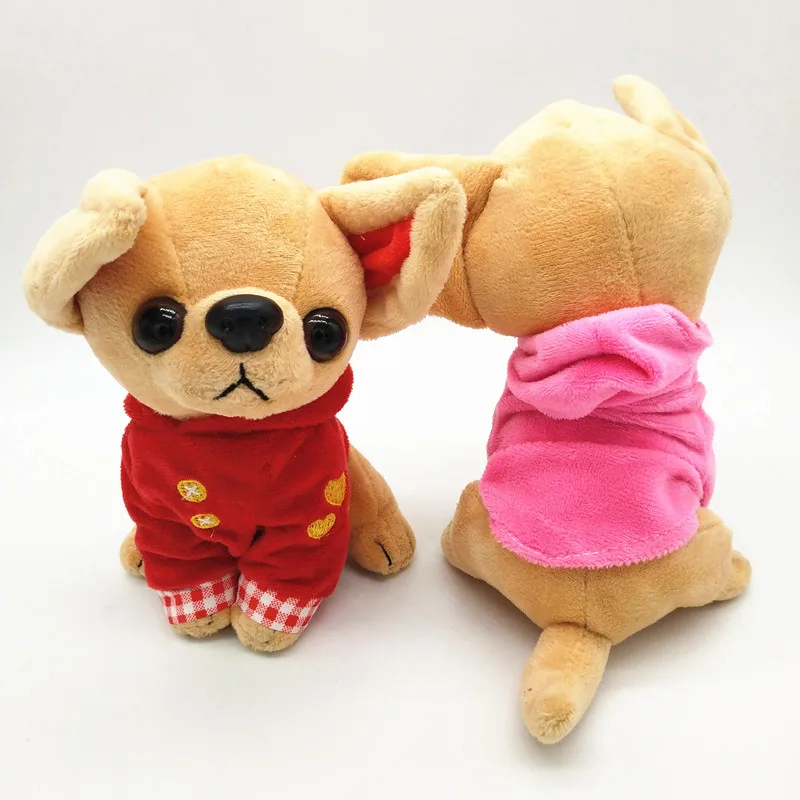17 см милый щенок чихуахуа детская игрушка Kawaii Имитация животных кукла подарок на день рождения для детей мягкая собака плюшевая игрушка