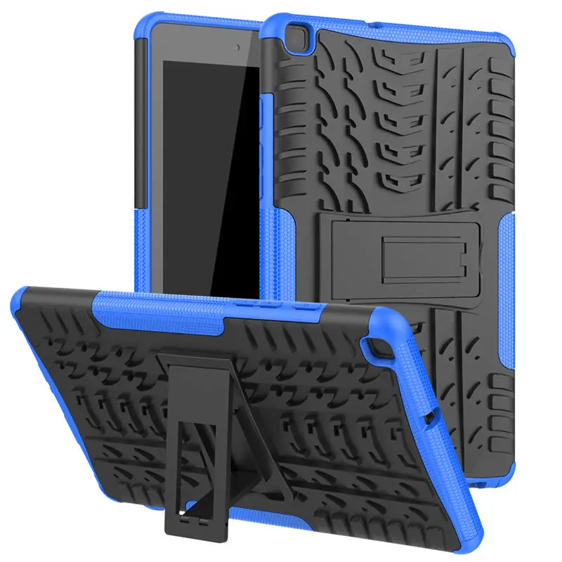 Сверхмощный 2 в 1 гибридный прочный силиконовый чехол для Samsung Galaxy Tab A 8,0 SM-T290 SM-T295 T295 T297 чехол для планшета+ пленка+ ручка - Цвет: blue