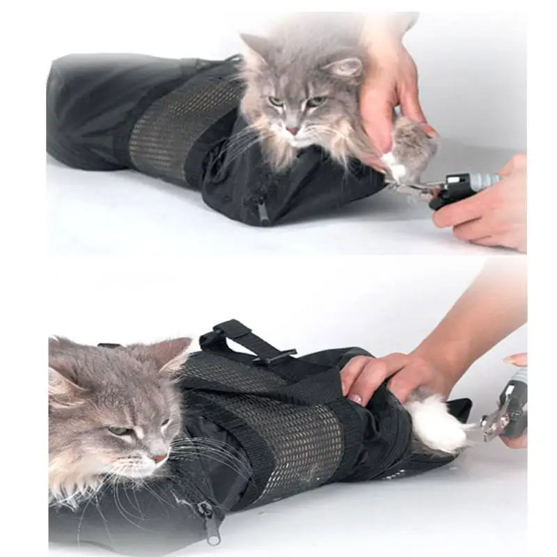 Мягкая удерживающая сумка для кошек с ручкой для ухода за кошками, медицинская ванна для предотвращения когтей котенка, царапин, товары для домашних животных, элегантный темперамент