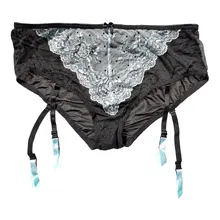 Пикантные женские трусики с кружевным бантом размера плюс с поясом для чулок со съемным ремнем нижнее белье на подтяжках GA1331