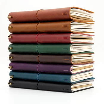 

100% Genuine Leather Traveler's Notebook travel Diary Journal Vintage Handmade Cowhide Gift traveler