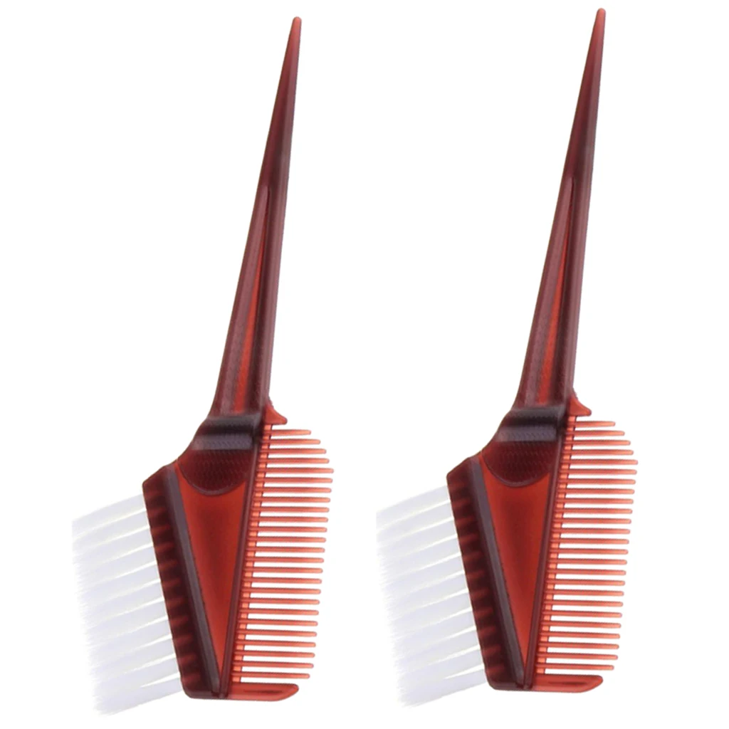 2 Pieces Hair Coloring Brush Comb for Hair Dye,Weaving Comb, Hair Bleach, Salon Tint Brush / Highlighting Hairdressing Tool