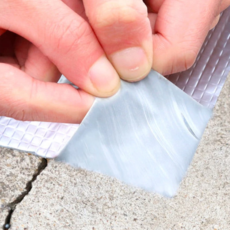 Roof Leakproof Aluminum Foil Butyl Rubber Waterproof Tape High Temperature Resistance Pipes Walls Leak Sticker Super Nano Tapes