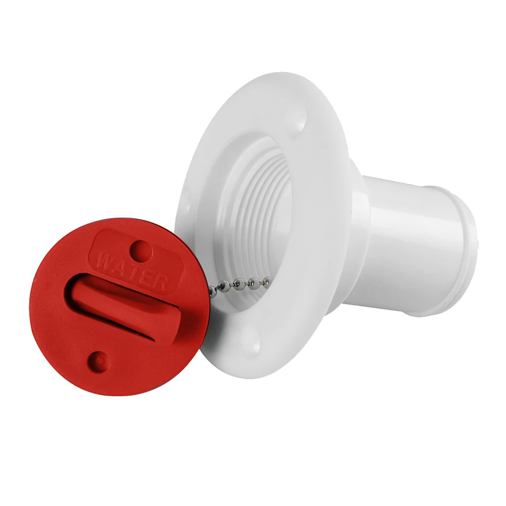 Marine Boat Deck Fuel Fill/Filler Keyless Cap 1 1/2 Inch, Nylon RV, Yacht, Caravan, Campervan Gas Fill Hatch Inlet (Red)