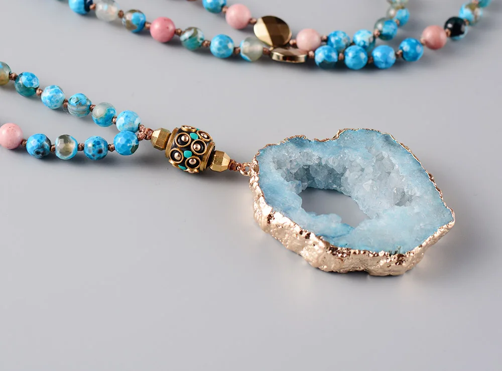 Женское ожерелье ручной работы с подвеской в стиле бохо|natural stone|women necklacenecklace women |