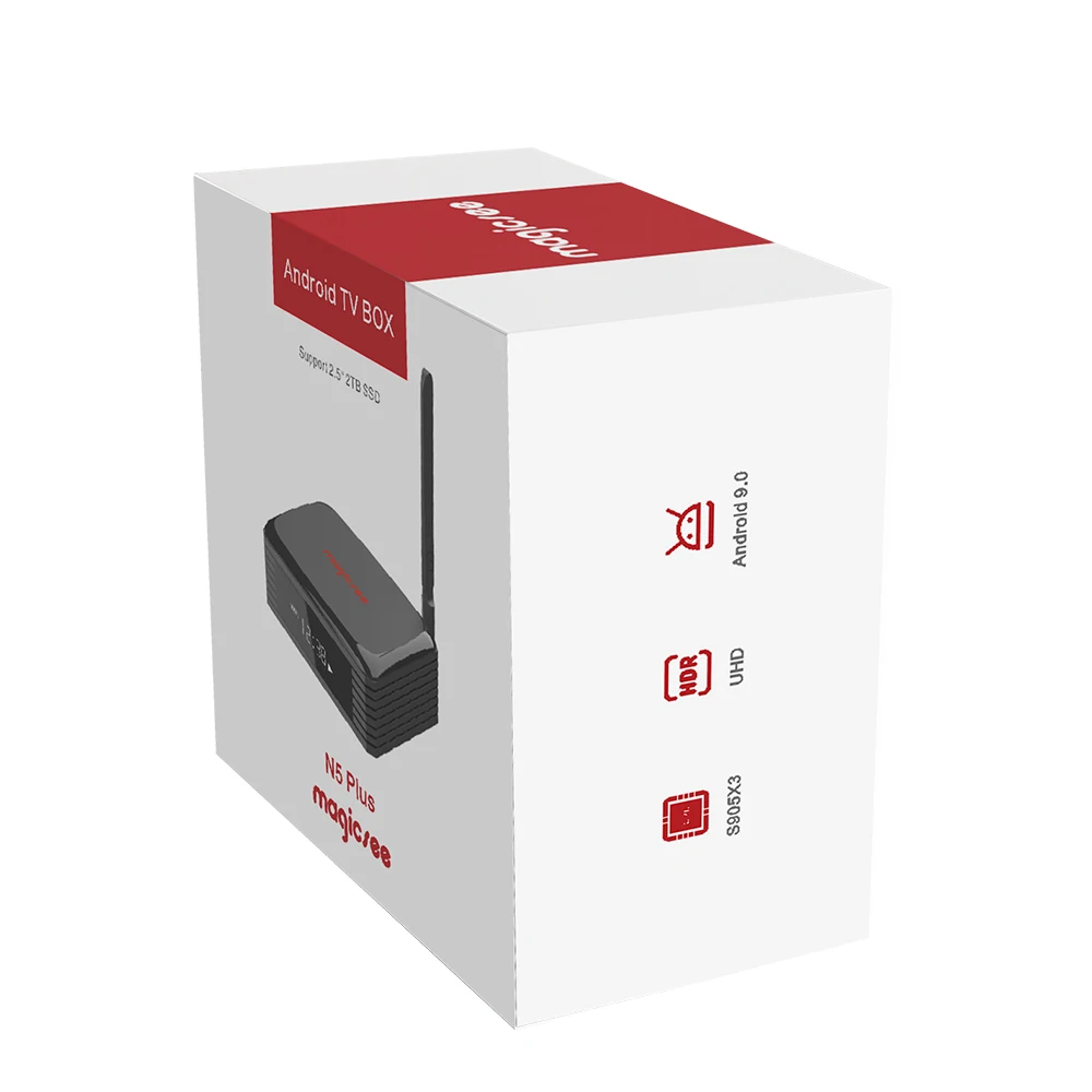 ТВ приставка Magicsee N5 Plus S905X3 на базе Android 4 Гб ОЗУ 64 ПЗУ медиаплеер 2 4G + двойной Wi Fi