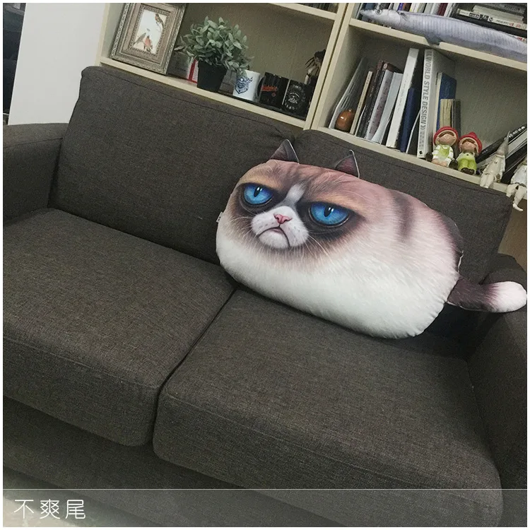 55x32 см, большой размер, 3D, милый кот, тент, подушка, креативный мультфильм, диван, офис, подушка для сна, моющаяся подушка, автомобильное сиденье, подушки для сидения автомобиля