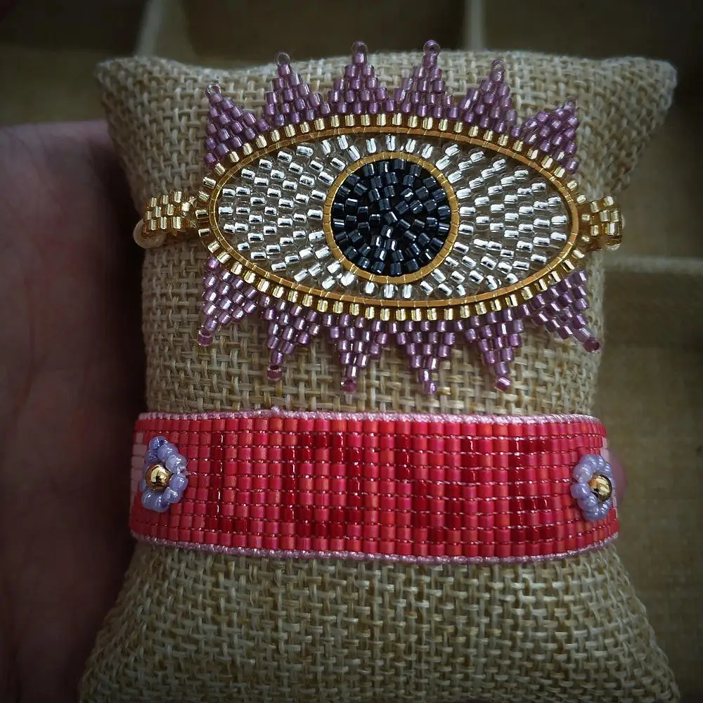 Go2boho MIYUKI ювелирные изделия Турецкий Дурной глаз браслет любовные буквы Pulseras Mujer Летний пляж Сердце Браслеты для женщин ручной работы Новинка - Окраска металла: MI-S190198 MIYUKI