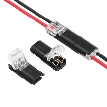 Terminales de Cable eléctrico de 2 pines conectores enchufables de conexión de Cable rápido, terminales de crimpado para Cable 22-20AWG, 10 Uds.