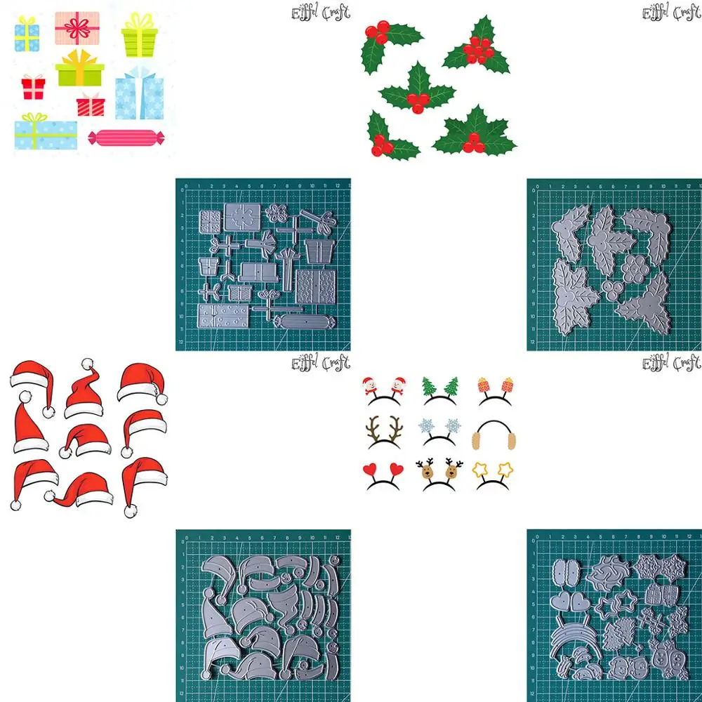 Рождественские Элементы набор украшений металлические штампы для вырезания