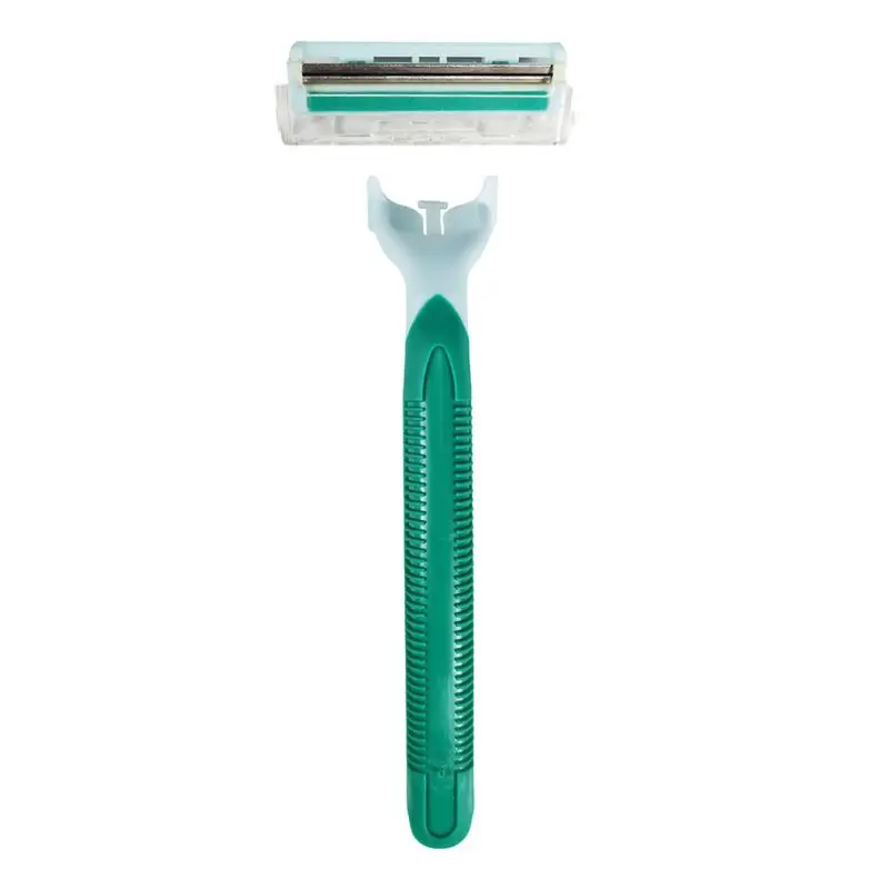 Green Blue 10Pcs/Set Double Twin Blade Disposable Shaving Razor Manual Hair Removal Shaver - Цвет: Green Blue