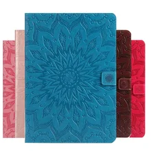 

Slim Flip PU Leather Case for iPad Pro 12.9 2018 Funda Sun Embossed Painting Stand Cover for iPad Pro 12.9 3rd Gen case+Film