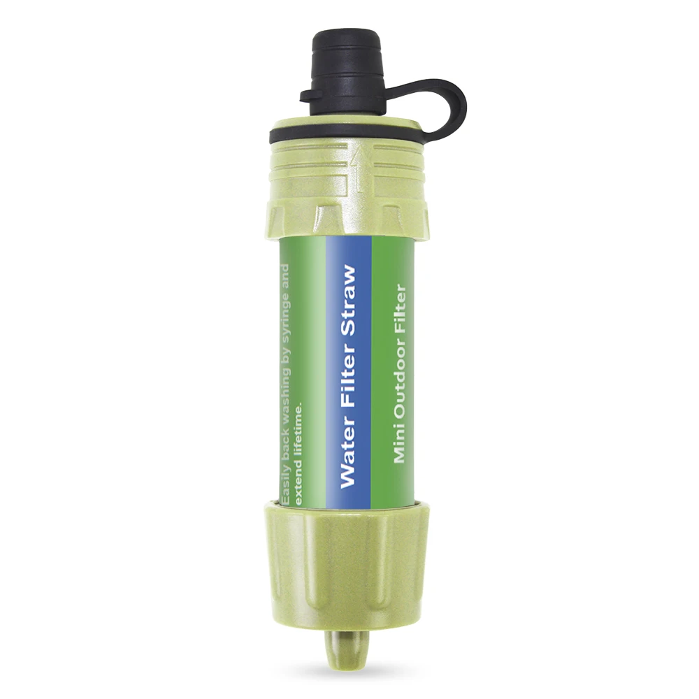 Personal Water Filter Straw Water Purifier Survival 4-Stage fit Standard Bottle