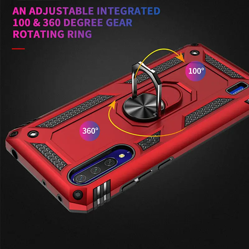 50 шт./партия, противоударный чехол для телефона Xiaomi 9T Pro CC9 CC9e A3 9 Lite для Redmi K20 Pro 7A с кронштейном для автомобильного кольца