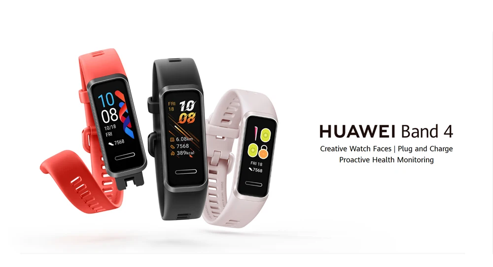 Смарт-браслет huawei Band 4, монитор сердечного ритма, новые часы с usb-разъемом для зарядки, Смарт-часы