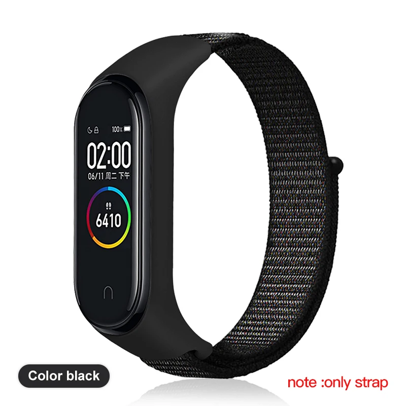 IONCT нейлоновый браслет для mi Группа 4 спортивного стиля с correa pulsera ремень для Xiaomi mi band 3 ремешок mi Группа 4 Global Smart аксессуары - Цвет: Темно-синий