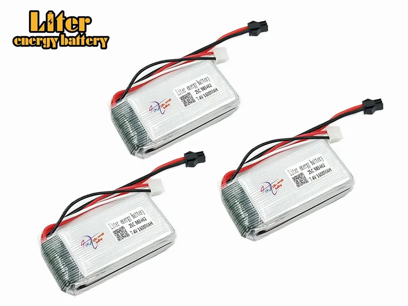 3 шт. 7,4 В 1600 мАч 25c Lipo батарея для FT009 RC лодка speedboat 12428 литий-полимерный аккумулятор 2S 7,4 V 1600mAh 903462 2S JST SM KET T PLUG