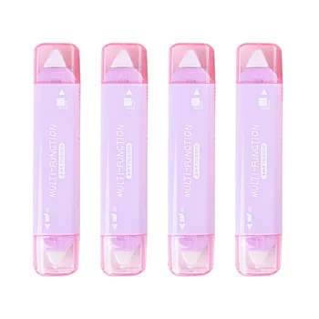 

4pcs School Disposable Correction Tape DIY Office Double Sided Adhesive For Kids Glue Dot Liner 2 In 1 Mini Student Supplies