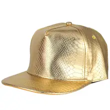 Золотая змеиная искусственная кожа Хип Хоп плоская кепка K поп баскетбольные кепки для мужчин женщин Casquettes бейсбольные шапки Дети Летний солнцезащитный щит Sombrer