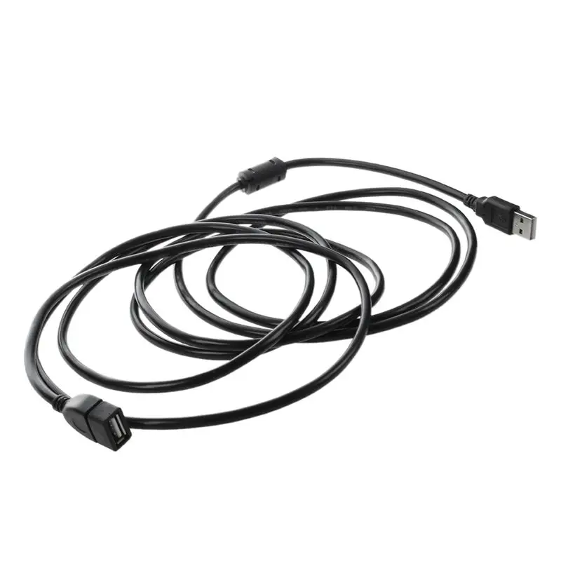 USB 2,0 мужчина к женскому удлинительному кабелю удлинитель шнура для ПК ноутбук черный 3 м
