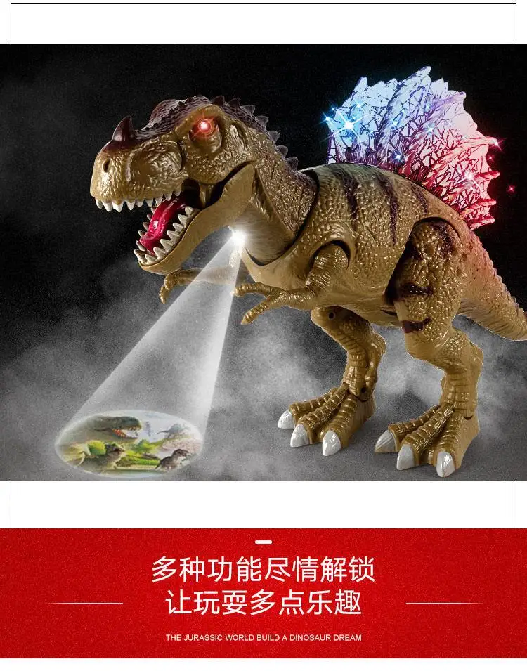 Large Size Dinosaur Toy Model Electric T-Rex Light Sound Making Jurassic World New Style Children Animal Model