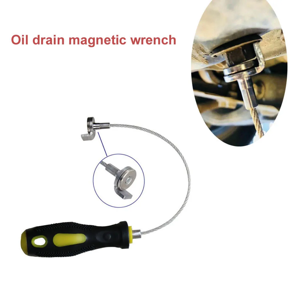 

1PC Oil drain wrench New Strong Magnetic Oil Drain Plug Remover Tool Wrench Anti Scald Magnetic Drain Plug Remover Tool