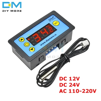 

DC 12V/DC 24V/AC 110-220V Thermometer Single Display LED Digit Switch High Precision Temperature Controller+10K NTC Sensor Probe
