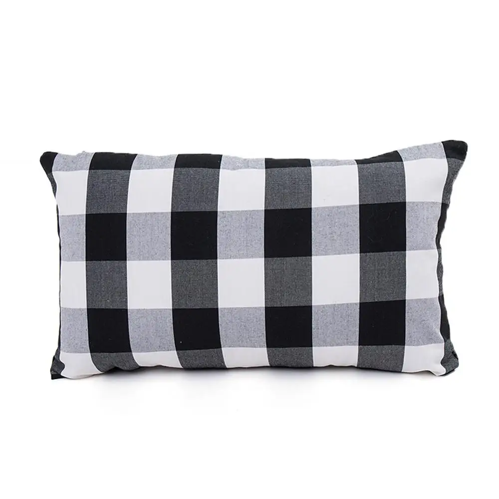 black 02 30x50cm Хлопок Buffalo Plaid Настольная дорожка салфетка для повседневного место установки дом Декор Семья украшения для рождественского ужина для дома - Цвет: black 02 30x50cm