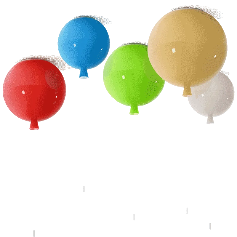 Современный уютный Colouful воздушные шары для свадьбы Стекло Светодиодная лампа на