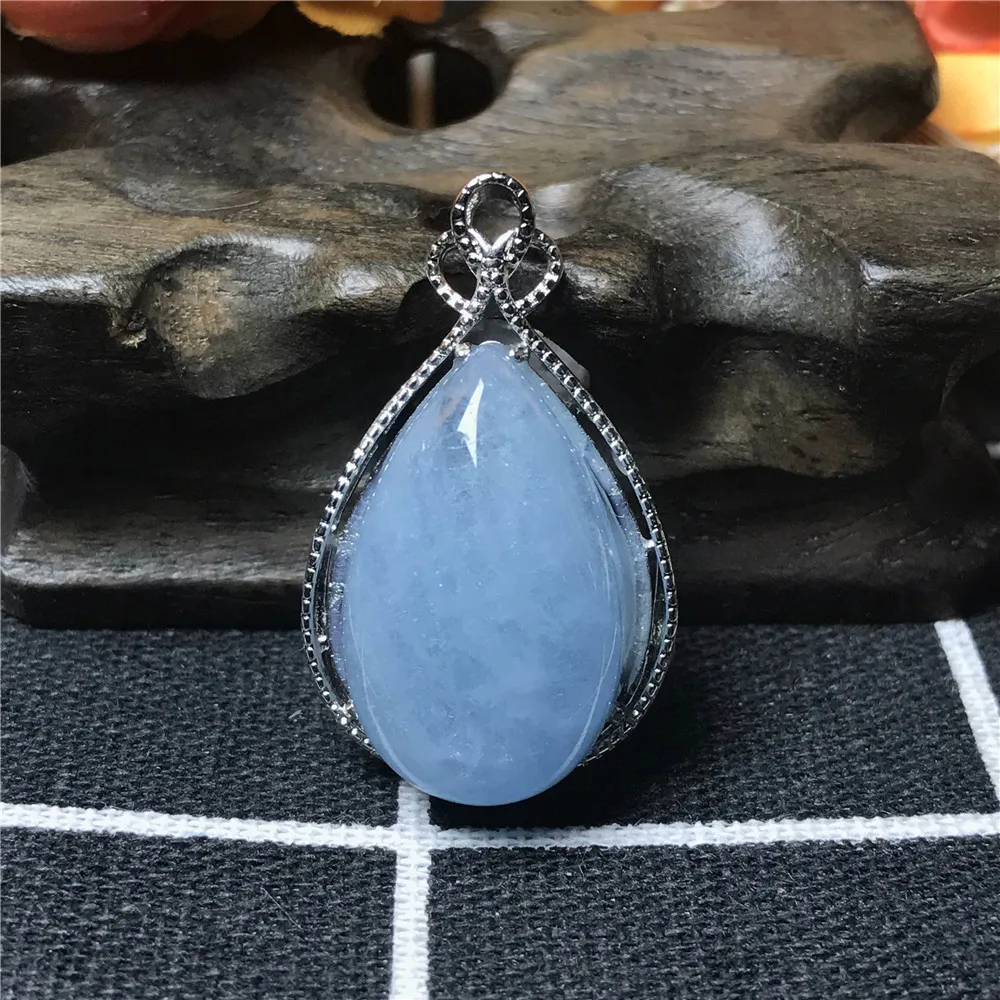 Natural Blue Aquamarine Pendant (1)