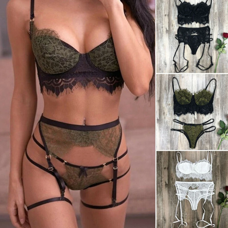 Кружевной бюстгальтер Babydoll, набор, стринги, нижнее белье для женщин, модный сексуальный комплект нижнего белья, ночное белье, наборы бюстгальтер+ трусы
