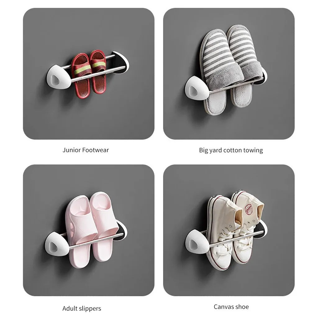 Настенный Липкий стеллаж для хранения обуви подвесной домашний пластиковый