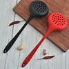 Long Handle Silicone Colander Non-Stick Cooking Strainer Heat Resistant Filter Spoon Mesh Skimmer Oil Mesh Colander Kitchen Tool 2