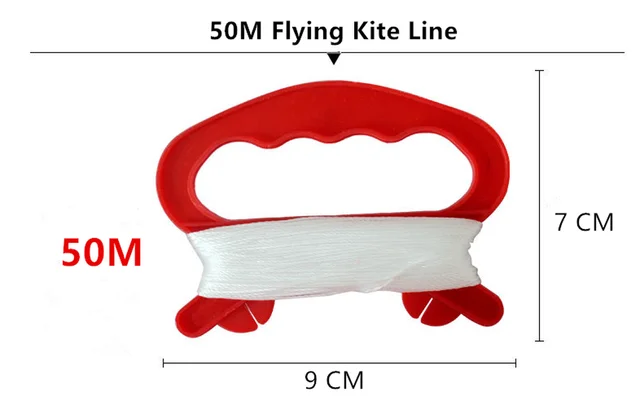 100M/50M Flying Kite Line D Shape Plastic Polyester White Kite Line Board Flying Kites Line Flying Kite Accessories 5