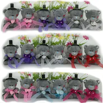 

1 Pair Plush Doll Lace Wedding Dress Jewelry Couple Bear Car Interio Bridal Gift Party Float Decoration Baby Girls Toy Y4QA