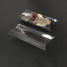 10 шт Заказные печатные оптом прозрачные ПВХ пластиковые подушки в форме упаковочной коробки, 2,5*6,3*11 см