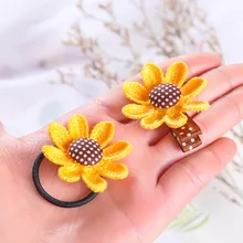 Милая Детская повязка на голову, не повреждает волосы, xiang jin quan, ткань, Подсолнух, маленькая повязка на голову для девочек, Подсолнух, маленькие детские волосы