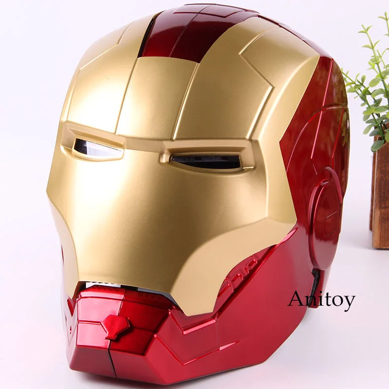 

Cosplay Iron Man Mask 1:1 With LED Glowing Light Eyes Action Figure Helmet PVC Avengers Movie Collection Model Toy 22cm