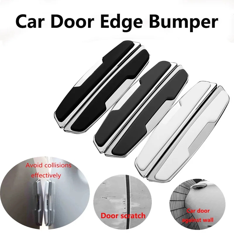 

4x Car Carbon Fiber Anti-rub Strip Bumper Body Corner Protector Guard Door Decor Car door crash stickers Door Anti-collision