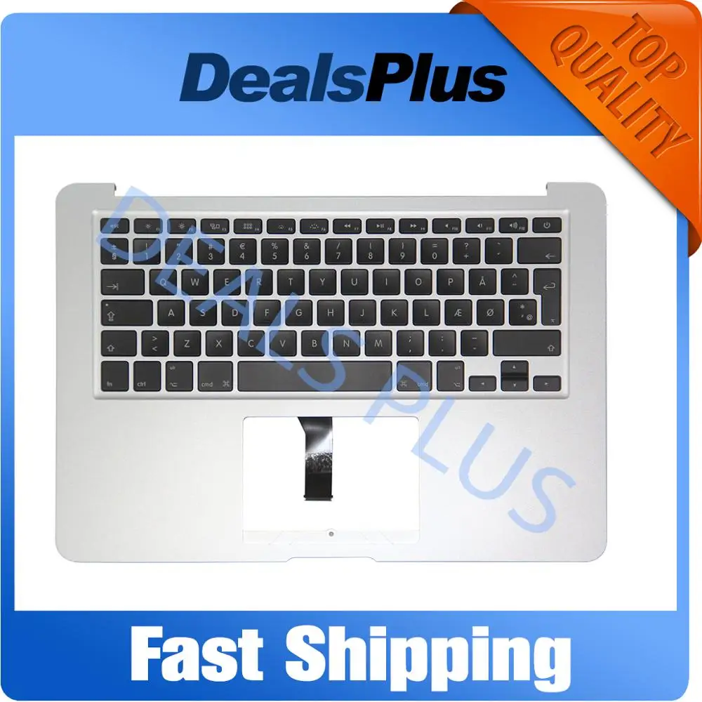 Клавиатура для Macbook Air 13 '✓ 3'' A1466 A1369 Датская Dk Danmark wtihTop Case Topcase упор ладони