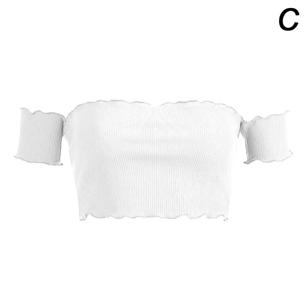 LC080507 Summer Women Solid Crop Tops Casual Short Sleeve Fashion Off Shoulder Vest Tanks Top Sexy Clothing tank top women crop 5 Colors - Цвет: LC080507