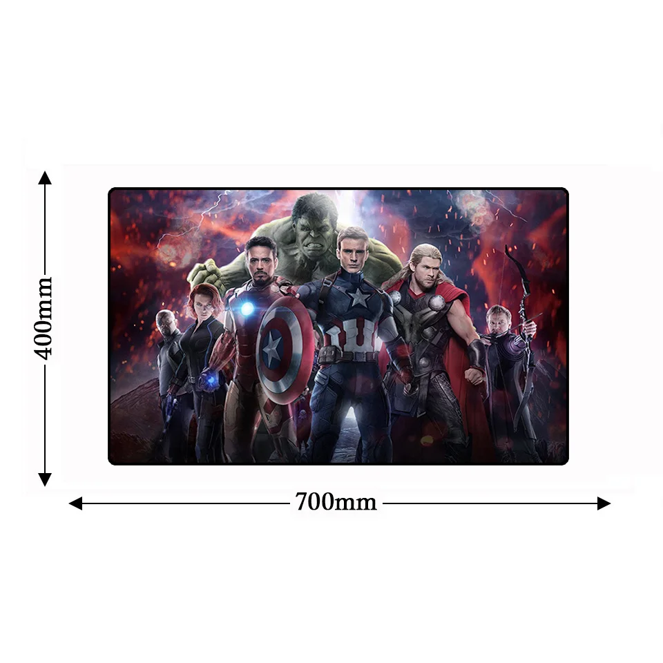 Натуральный резиновый нескользящий Avengerse Infinity War компьютерный коврик для мыши офисная настольная клавиатура для ноутбука Геймер 700*400 мм большой коврик для мыши - Цвет: 9
