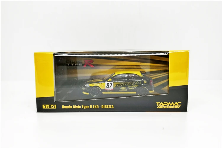 Гудронированное шоссе работает 1: 64 Honda Civic Тип R EK9 шина#87 Малайзия эксклюзивная модель, полученная литьём под давлением гоночный автомобиль