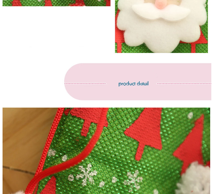 Christmas Candy Handbag Fabrics Portable Cute Xmas Gift Bags Santa Claus/Snowman Handbag Christmas Ornaments Home Decoration