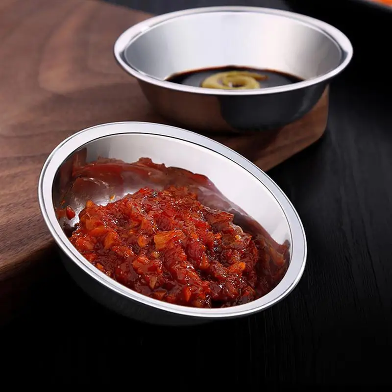 5 шт. нержавеющая сталь соус блюда соль уксус Вкус специи плиты уксус для суши соевые тарелки Посуда еда блюдце для заправки