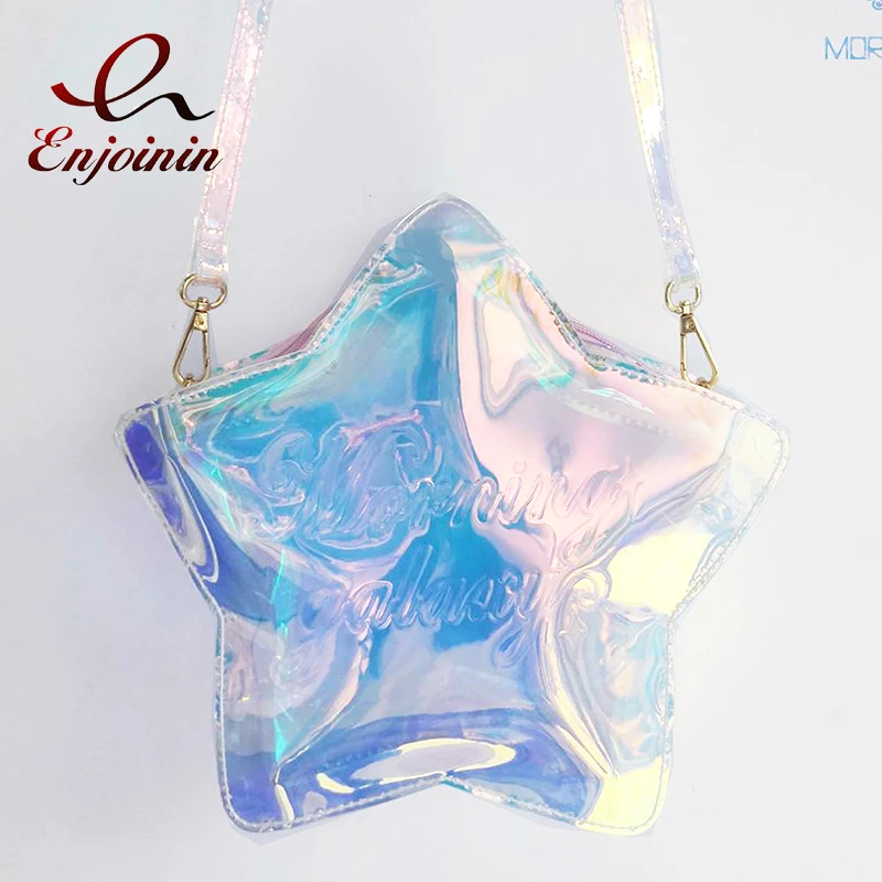 Kawaii Laser Moon Star Shape Purses and Handbags for Girls